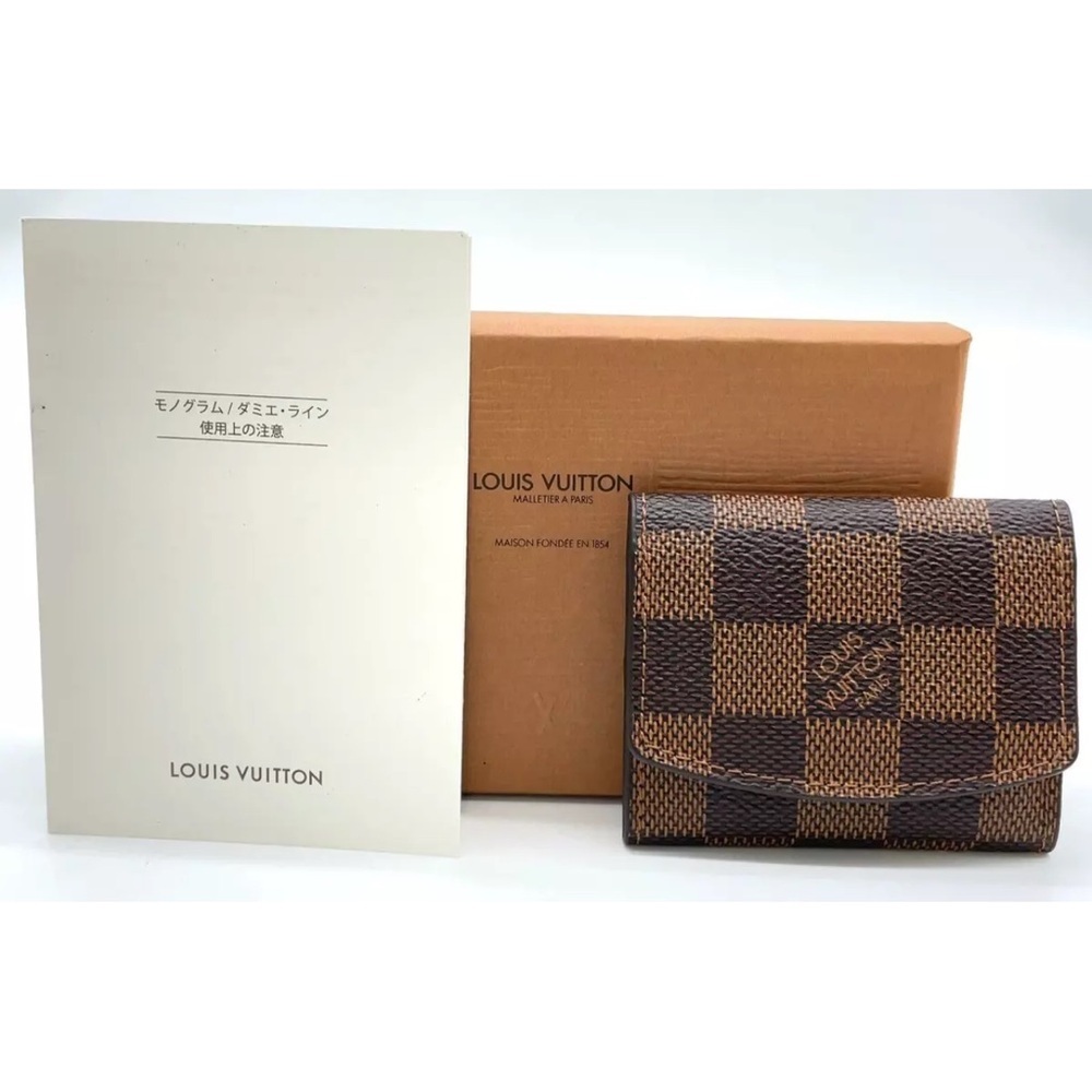 Authentic  Louis Vuitton Cuffs Case Damier Ebene M64681 W/Box NS121005